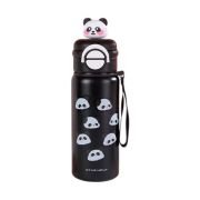 Παιδικό παγούρι-θερμός Panda με καλαμάκι – 500ml – 722344 – Black