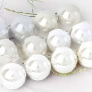 Σετ Χριστουγεννιάτικες μπάλες – 8cm – 12pcs – 326048 – White