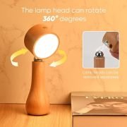 Επαναφορτιζόμενο επιτραπέζιο φωτιστικό LED περιστρεφόμενο – 215358 – Light Brown