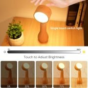 Επαναφορτιζόμενο επιτραπέζιο φωτιστικό LED περιστρεφόμενο – 215358 – Light Brown