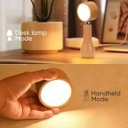 Επαναφορτιζόμενο επιτραπέζιο φωτιστικό LED περιστρεφόμενο – 215358 – Light Brown