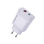 Αντάπτορας φόρτισης Fast Charge με 2 θύρες USB-A & Type-C – 20W – CX147 – 251479