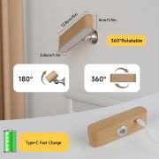 Επαναφορτιζόμενο επιτοίχιο φωτιστικό LED με μαγνητική βάση – 285179 – Light Brown