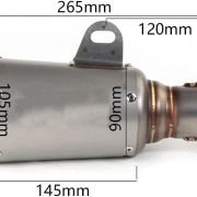 Τελικό εξάτμισης μοτοσυκλέτας σιλανσιέ – 26cm – R-MG0612-1 – 320002