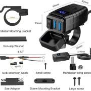 Αντάπτορας φόρτισης μοτοσυκλέτας USB – MQ3103 – 330001