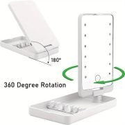 Καθρέπτης μακιγιάζ LED κασετίνα με σετ πινέλων – XR-6601 – 566016 – White