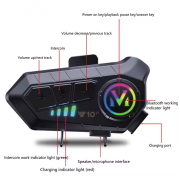 Ασύρματη ενδοεπικοινωνία κράνους μοτοσυκλέτας – Bluetooth – Y10-2X – 811696