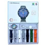 Σετ Smartwatch με 7 λουράκια – V16 Pro Max – 814161 – Grey