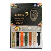 Σετ Smartwatch με 7 λουράκια – X10 ULTRA3 – 814185 – Black