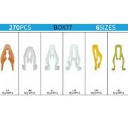 Σετ συνδετήρες αυτοκινήτου 6 τύπων – 1806202 – 270pcs – 180978