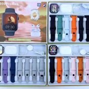 Σετ Smartwatch με ασύρματα ακουστικά Bluetooth & 7 λουράκια – S3000 Pro Max – 814093 – Grey