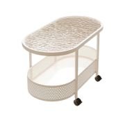 Τροχήλατο βοηθητικό τραπέζι σαλονιού διώροφο – 10712 – 282166 – White