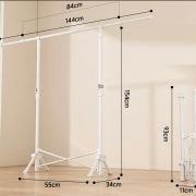 Πτυσσόμενη κρεμάστρα δαπέδου & απλώστρα ρούχων – DG202501 – 282180 – Black