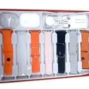 Σετ Smartwatch με ασύρματα ακουστικά Bluetooth & 7 λουράκια – KW55 MAX – 750360 – Gold