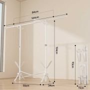 Πτυσσόμενη κρεμάστρα δαπέδου & απλώστρα ρούχων – DG202503 – 282197 – Black