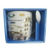 Σετ κεραμική κούπα Souvenir με κουτάλι – Paralia – 241123