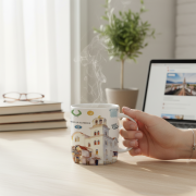 Σετ κεραμική κούπα Souvenir – 12pcs – Paralia – 241123