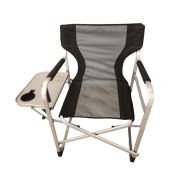 Πτυσσόμενη καρέκλα camping με ενσωματωμένο τραπεζάκι – 1805-1 – 170136 – Grey