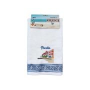 Πετσέτα ποτηρόπανο Souvenir με κέντημα – Σετ 12pcs – Paralia – 416334