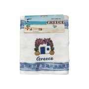 Πετσέτα ποτηρόπανο Souvenir με κέντημα – Σετ 12pcs – Greece – 416372
