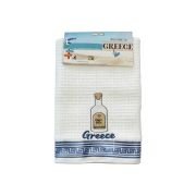 Πετσέτα ποτηρόπανο Souvenir με κέντημα – Σετ 12pcs – Greece – 416419