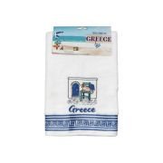Πετσέτα ποτηρόπανο Souvenir με κέντημα – Σετ 12pcs – Greece – 416440