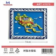 Tουριστικό μαγνητάκι Souvenir – Σετ 12pcs – Chalkidiki – 678578