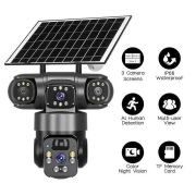 Ηλιακή κάμερα ασφαλείας IP τριπλή – 4G – Security Camera – Q20 – 020331