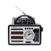 Επαναφορτιζόμενο ραδιόφωνο Retro με ηλιακό πάνελ – PX-767BTS – 707672 – Silver